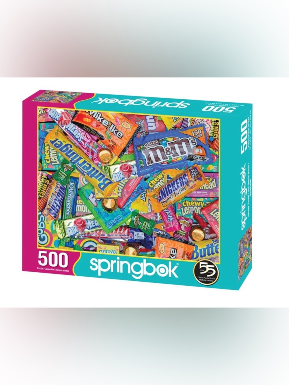 Springbok 500-Piece Candy Assortment Puzzle - Bright Multi-Color
